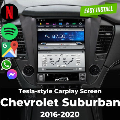 Tesla-style Carplay Screen for Chevrolet Suburban