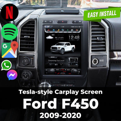 Ford F450 Tesla-style Carplay Screen