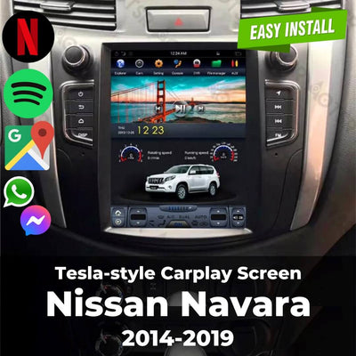 Tesla-style Carplay Screen for Nissan Navara