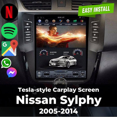 Tesla-style Carplay Screen for Nissan Sylphy