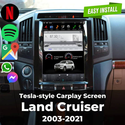 Tesla-style Carplay Screen for Toyota Land Cruiser