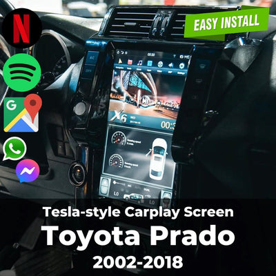Tesla-style Carplay Screen for Toyota Prado
