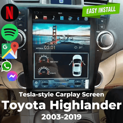 Tesla-style Carplay Screen for Toyota Highlander