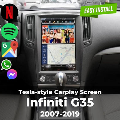 Tesla-style Carplay Screen for Infiniti G35