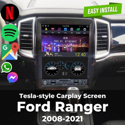 Tesla-style Carplay Screen for Ford Ranger