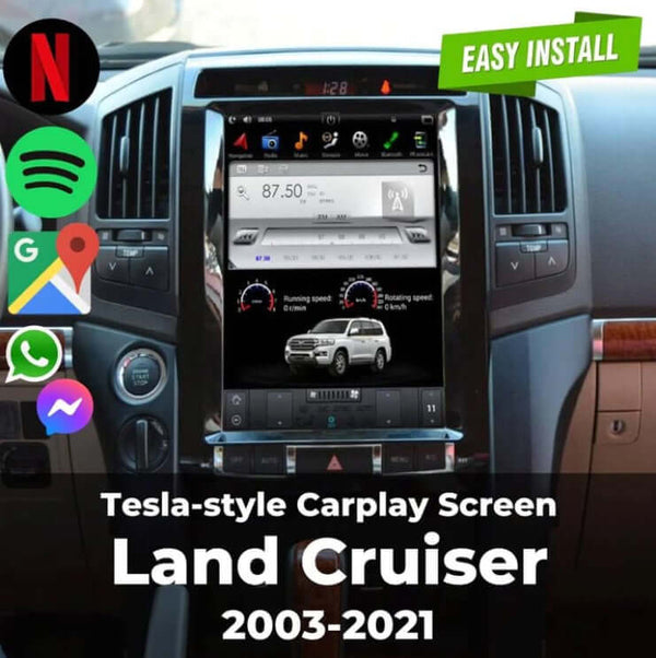 Tesla-Style CarPlay Screen in Toyota Land Cruiser
