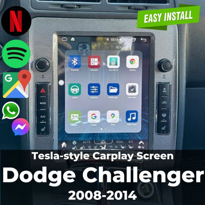 Tesla-style Carplay screen For Dodge Challenger