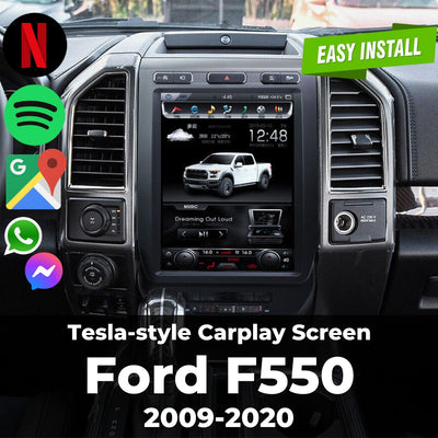 Tesla-style Carplay Screen for Ford F550