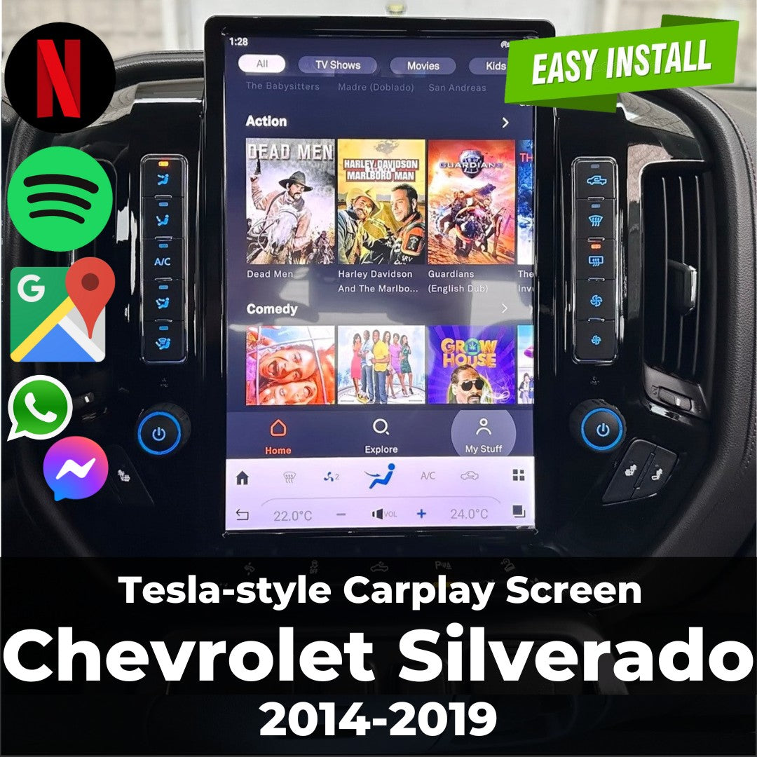 Chevrolet Silverado Tesla Carplay Screen