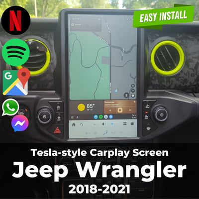Jeep Wrangler Tesla Carplay Screen