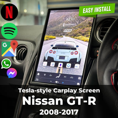 Nissan GT-R 2008-2017 | Tesla-style Apple Carplay Screen