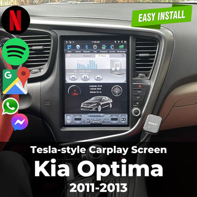 Tesla-style Carplay Screen for Kia Optima
