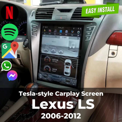 Tesla-style Carplay Screen for Lexus LS