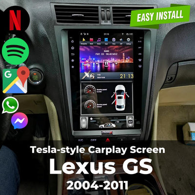 Tesla-style Carplay Screen for Lexus GS