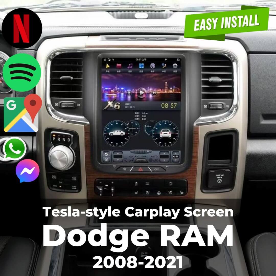 Dodge Ram Tesla-style Carplay Screen