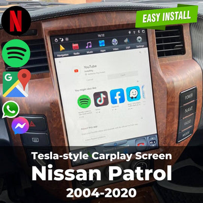 Tesla-style Carplay Screen for Nissan Patrol