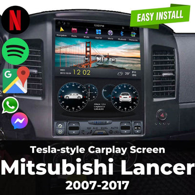 Tesla-style Carplay Screen for Mitsubishi Lancer