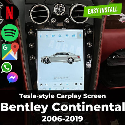 Tesla-Style Screen Carplay for Bentley Continental