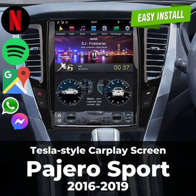 Tesla-style Carplay Screen for Mitsubishi Pajero Sport
