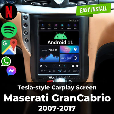 Tesla-Style Screen Carplay for Maserati GranCabrio