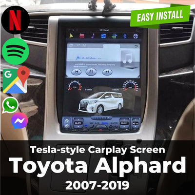 Tesla-Style Screen Carplay for Toyota Alphard