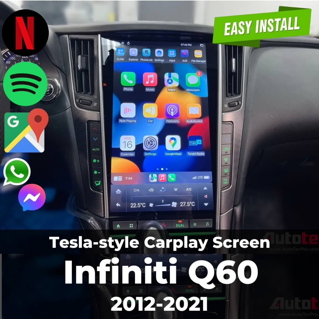Tesla-style Carplay Screen for Infiniti Q60