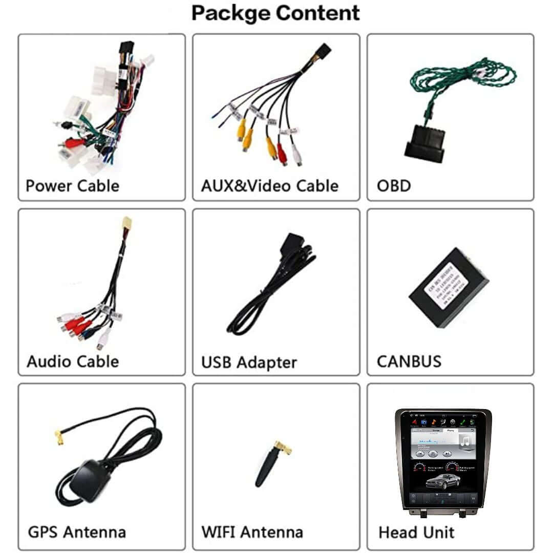 Package Content of Tesla-style Carplay Screen