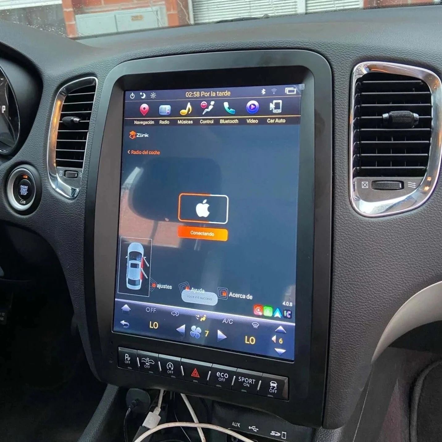 Dodge Durango Tesla Carplay Screen