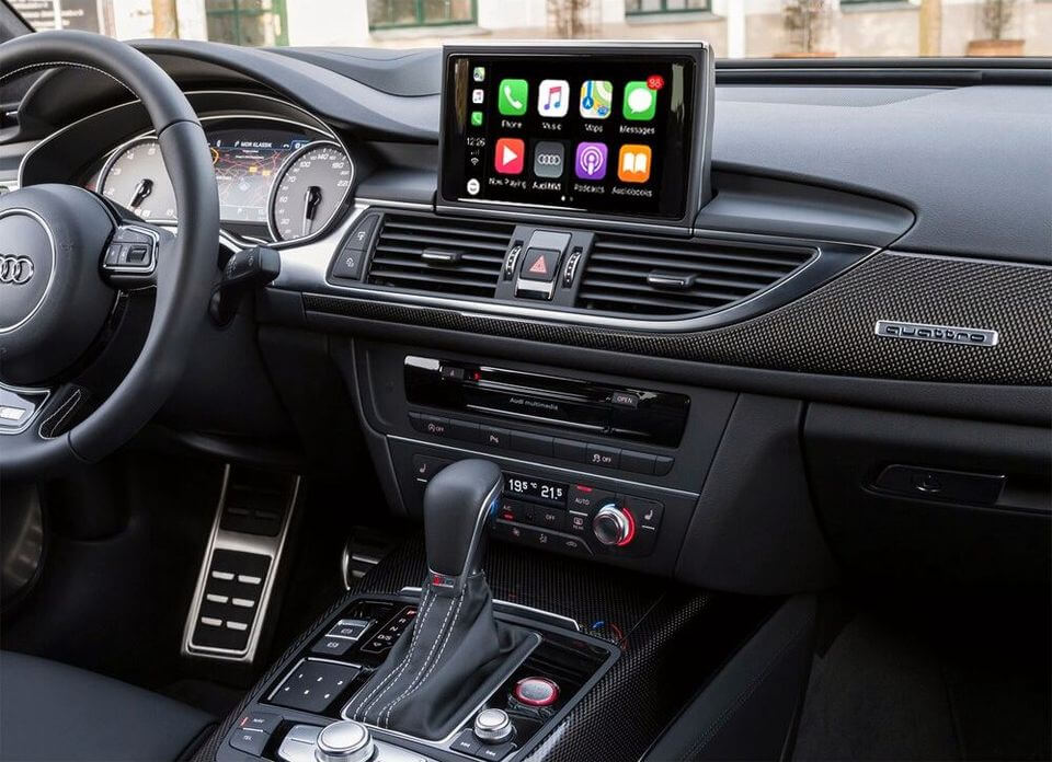 Audi Q2 Apple CarPlay and Android Auto Upgrade Module Merge Screens